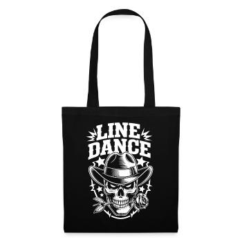 Line Dance Skull Cowboy - Tote Bag - black - Front