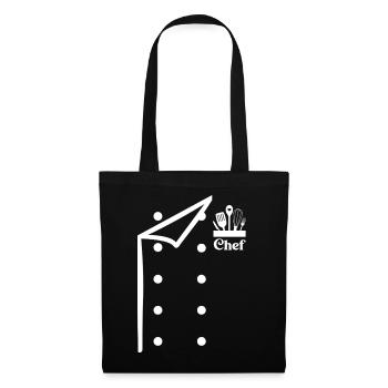 Chef chef drôle Chef Boulanger Chef Uniforme avec outils - Sac en tissu - noir - Devant
