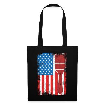 US Patriotischer Maler - Stoffbeutel - Schwarz - Vorne