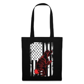 Danseur patriotique de break du drapeau américain - Sac en tissu - noir - Devant