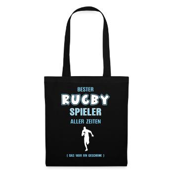 Bester Rugby Spieler Rugbyer Rugbyspieler - Stoffbeutel - Schwarz - Vorne