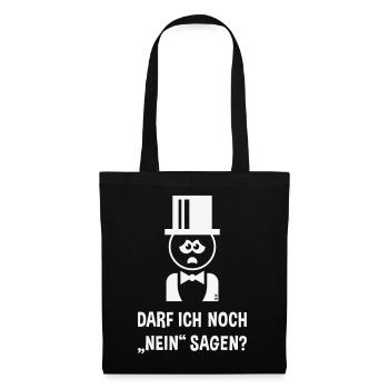 Bräutigam – Darf Ich Noch „Nein“ Sagen? (JGA / W) - Stoffbeutel - Schwarz - Vorne