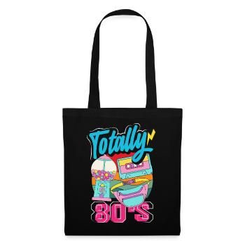 Retro Back to the 80s Vintage Design - Stoffbeutel - Schwarz - Vorne
