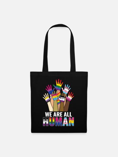 Pride Month LGBTQ – Wir sind alle Menschen - Stoffbeutel - Schwarz