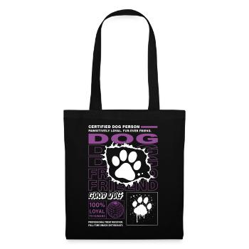 Certified Dog Person Graphic Design - Tote Bag - black - Front