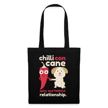 Chili avec Cane drôlig. - Sac en tissu - noir - Devant