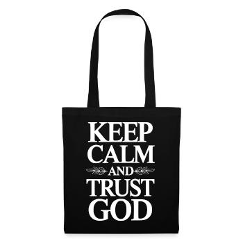 Keep Calm And Trust God - Tote Bag - black - Front