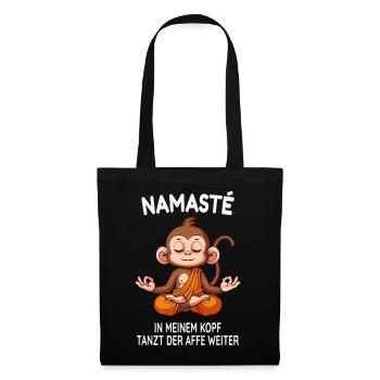 Namasté – In meinem Kopf tanzt der Affe - Stoffbeutel - Schwarz - Vorne
