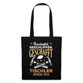 Tischler Geselle Geschafft - Stoffbeutel - Schwarz - Vorne