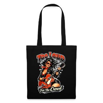 Too Loud For The Crowd: Rockabilly Pin-Up Girl - Tote Bag - black - Front