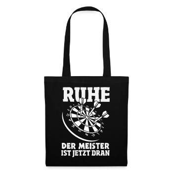 Lustige Darts Sprüche Darts Geschenke - Stoffbeutel - Schwarz - Vorne