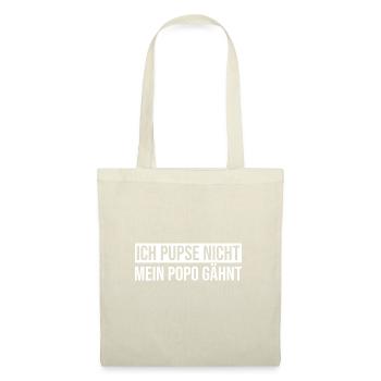 Ich Pupse Nicht Mein Popo Gähnt Lustiges Furzen - Stoffbeutel - Natur - Vorne