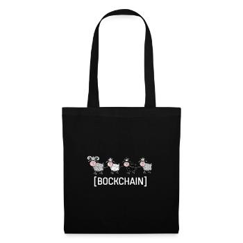 Bockchain - Blockchain Lustige Schafe Informatiker - Stoffbeutel - Schwarz - Vorne
