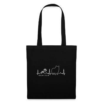 Collie à poil long Collie rugueux Chien - Sac en tissu - noir - Devant