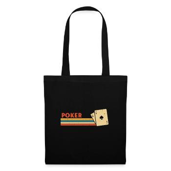 Poker Vintage Aces Spades Retro Texas Hold'em - Tote Bag - black - Front