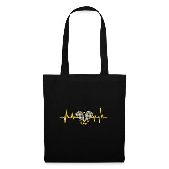 Joueur de racquetball Racquetball - Sac en tissu - noir - Devant