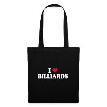 I Love Billiards - Tote Bag - black - Front