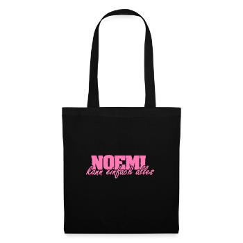 Geschenk für Noemi - Stoffbeutel - Schwarz - Vorne