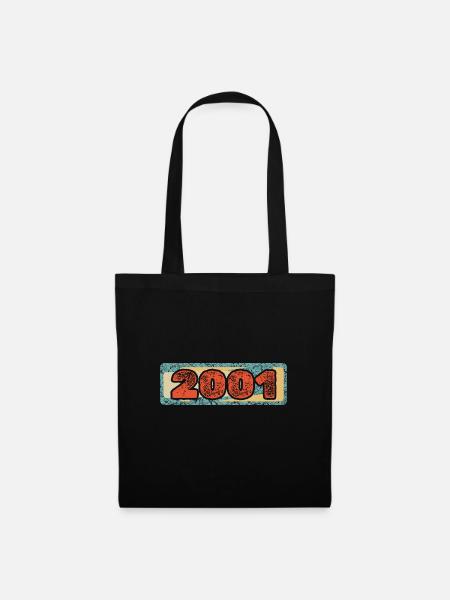 Zahl 2001 - Stoffbeutel - Schwarz