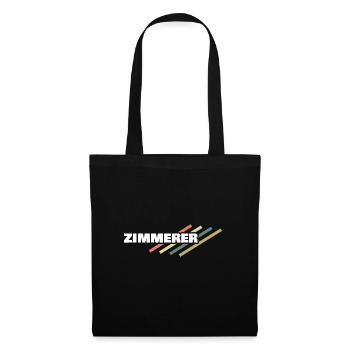 Zimmerer als Arbeitsplatz - Stoffbeutel - Schwarz - Vorne