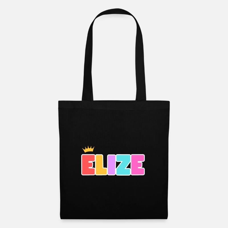 Elize! Personalisierbar - Stoffbeutel - Schwarz