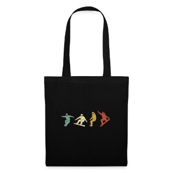 Snowboard Winter Sport Boarder Geschenke - Stoffbeutel - Schwarz - Vorne