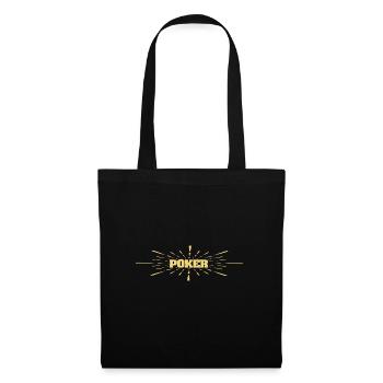 Joueurs de poker - Sac en tissu - noir - Devant