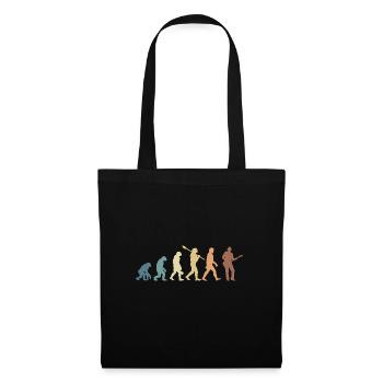 Human Evolution Guitar Band Retro Vintage - Sac en tissu - noir - Devant
