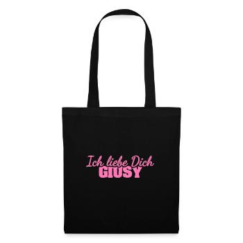 Geschenk für Giusy - Stoffbeutel - Schwarz - Vorne