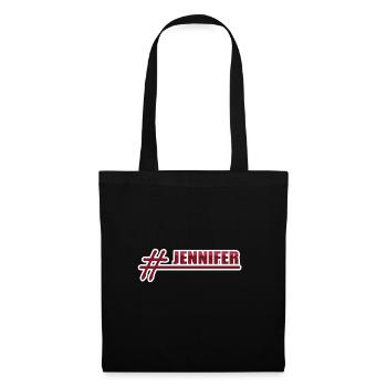 Geschenk für Jennifer - Stoffbeutel - Schwarz - Vorne