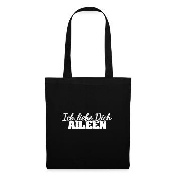 Liebe Aileen - Stoffbeutel - Schwarz - Vorne