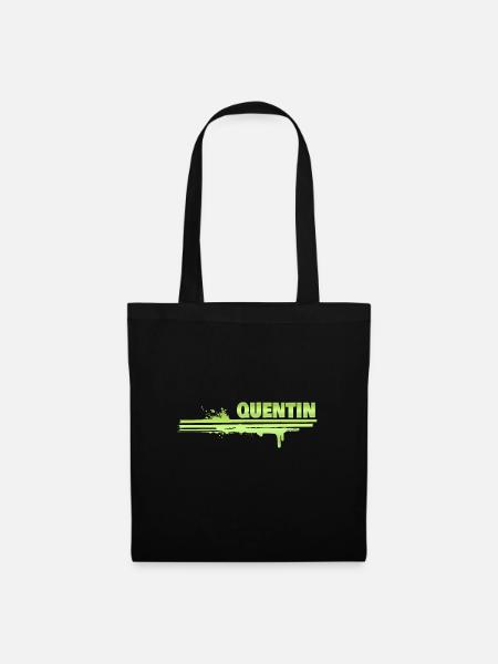 Quentin als Farbklecks - Stoffbeutel - Schwarz