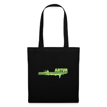Geschenk für Artur - Stoffbeutel - Schwarz - Vorne