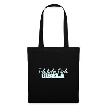 Geschenk für Gisela - Stoffbeutel - Schwarz - Vorne