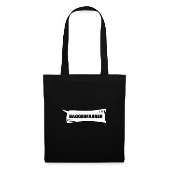 Speech bubble excavator driver - Tote Bag - black - Front