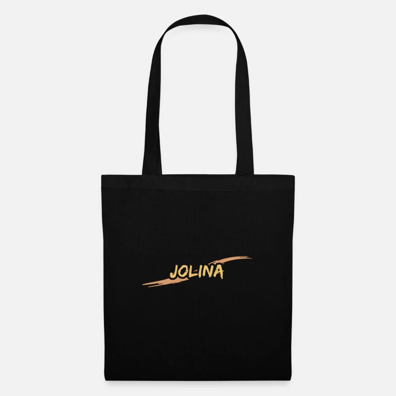 Geschenk für Jolina - Stoffbeutel - Schwarz