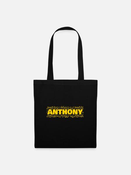 Vorname Anthony - Stoffbeutel - Schwarz