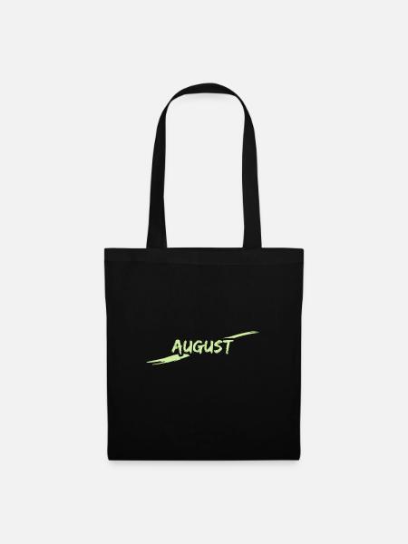 August - Stoffbeutel - Schwarz