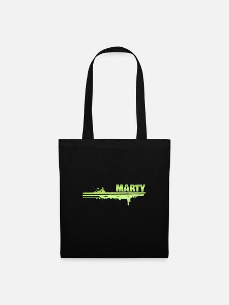 Marty als Farbklecks - Stoffbeutel - Schwarz