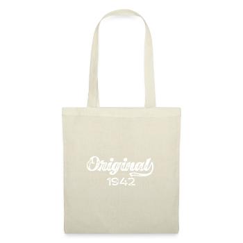 Original Achtzigster Geburtstag 80 Geschenk - Stoffbeutel - Natur - Vorne