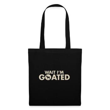 Wait I’m Goated Funny Internet Meme Goat Joke - Sac en tissu - noir - Devant