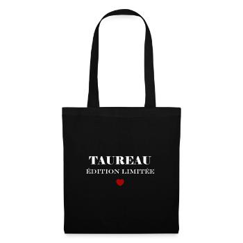 Taureau - Sac en tissu - noir - Devant