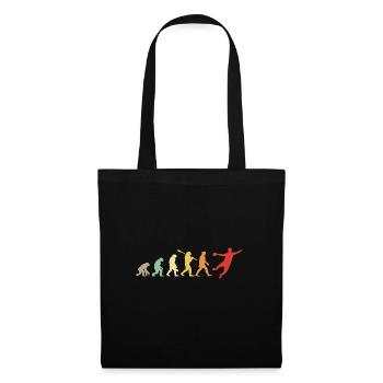Darwin Evolution für Volleyballer 🏐 - Stoffbeutel - Schwarz - Vorne