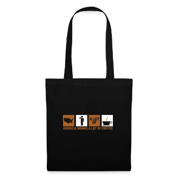 Propulsé par la caféine Le café me rend heureux Ges - Sac en tissu - noir - Devant