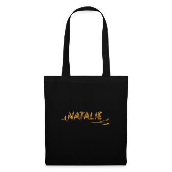 Geschenkidee für Natalie Natalie Vorname - Stoffbeutel - Schwarz - Vorne