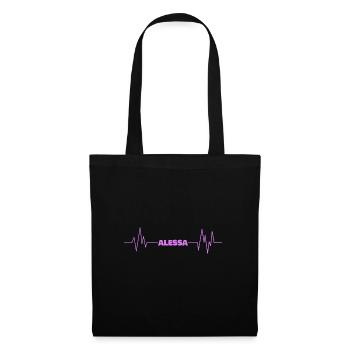 Cadeau pour Alessa - Sac en tissu - noir - Devant
