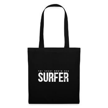 SURFER NORDSEE SEE STRAND KÜSTE URLAUB SURF MOTIV - Stoffbeutel - Schwarz - Vorne