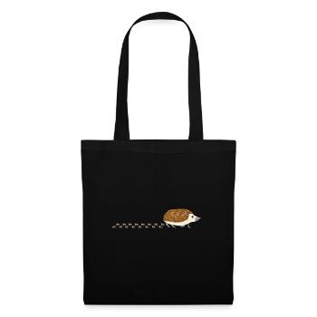 Cute Hedgehog Waddling Paws Footprint - Tote Bag - black - Front