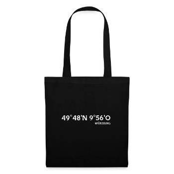 Würzburg Coordonnées Design - Sac en tissu - noir - Devant