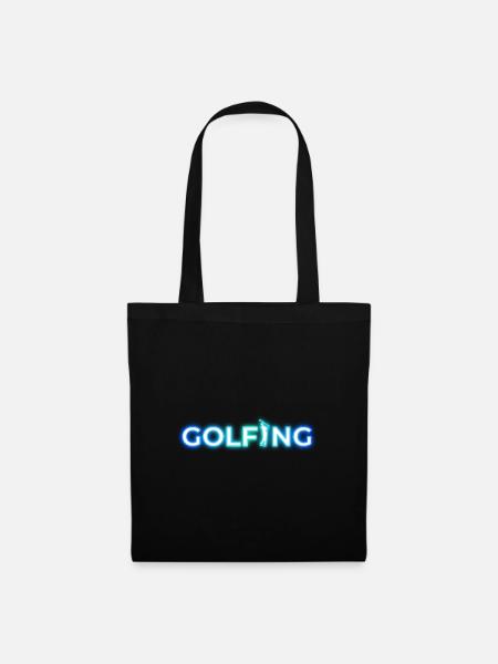 GOLF GOLFING 80s 90s NEON RETRO SPORT CLUB MOTIV - Stoffbeutel - Schwarz